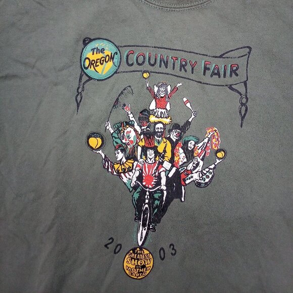 Vintage Oregon Country Fair 2003 Greatest Show On Mother Earth T-Shirt - Picture 1 of 5